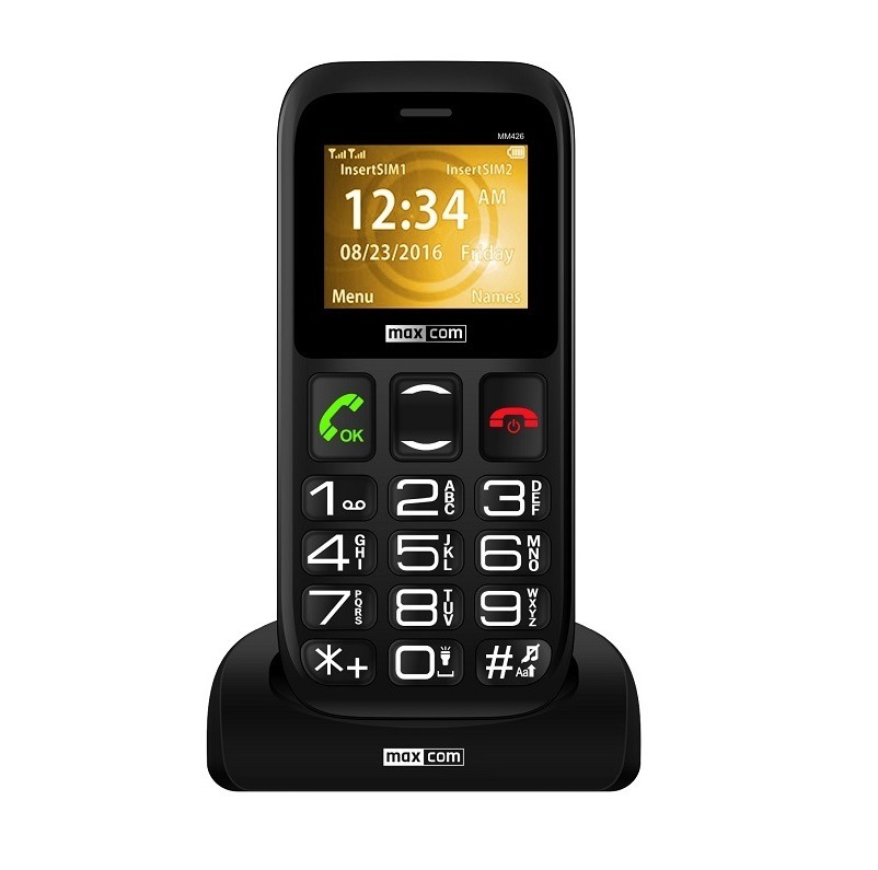 Maxcom MM 426SE GSM mobilais tālrunis, melns