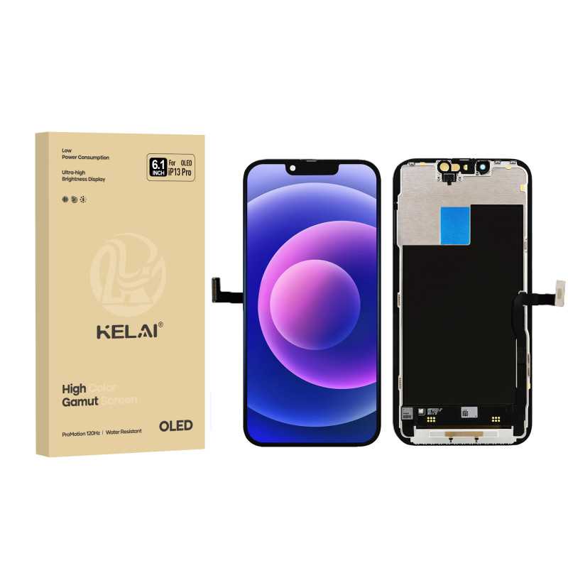 Displejs Apple iPhone 13 Pro ar skārienjutīgo stiklu, KELAI OEM Soft OLED 120Hz (Removable IC)