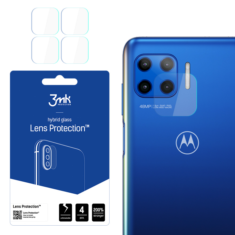 Hibrīda stikls 3MK Hibrīda stikls kameras MOTOROLA MOTO G 5G PLUS priekš kamerai 4 gab.