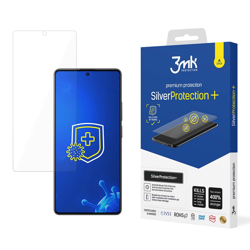 3mk SilverProtection+ – tālruņa ekrāna aizsargs modelim Poco M6 Pro 4G