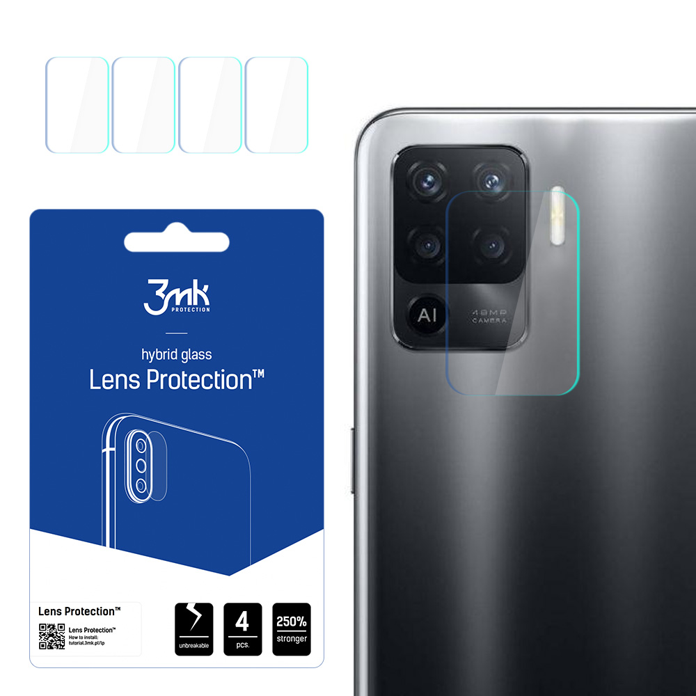 3mk Lens Protection™ hibrīda kameras stikls Oppo Reno 5 Lite