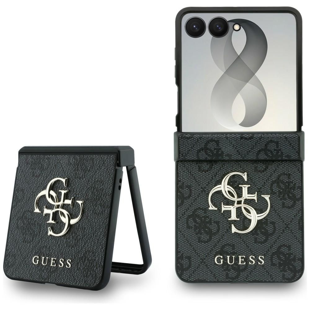 Melns Guess Big 4G Logo vāciņš Samsung Galaxy Z Flip8 tālrunim