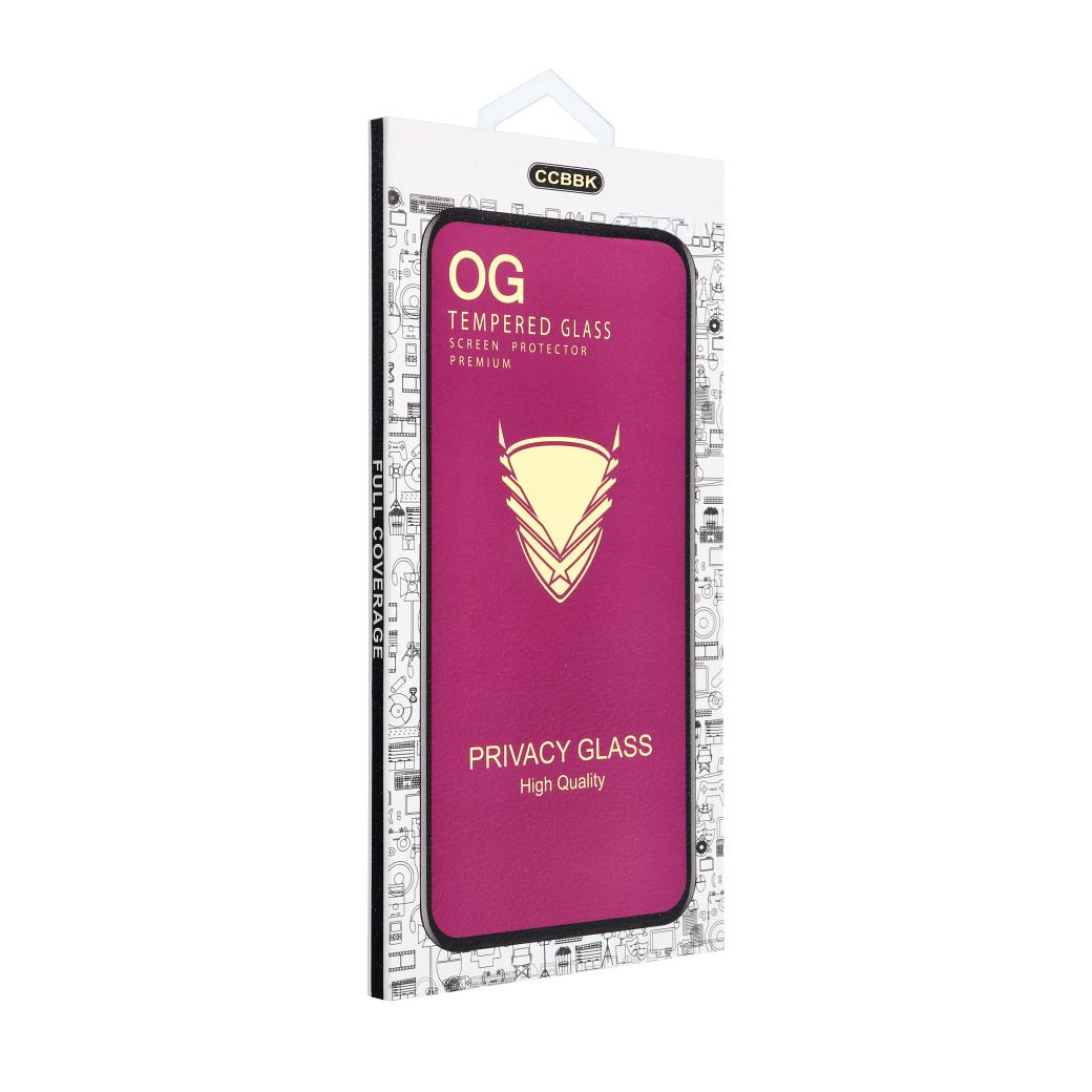OG 6D Premium Privacy Glass privātuma aizsargstikls ierīcei iPhone 18, krāsa – melna