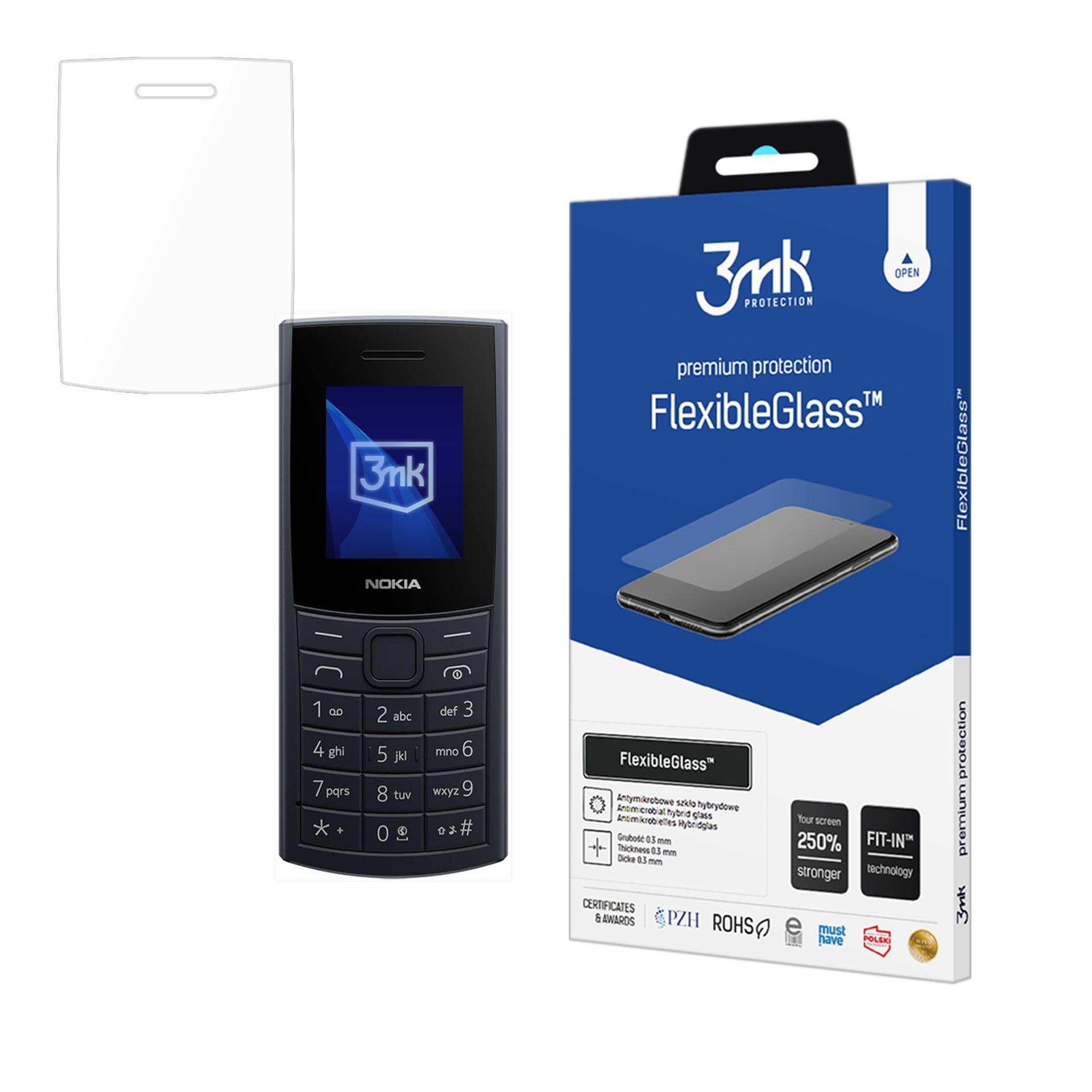 3mk FlexibleGlass – tālruņa ekrāna aizsargs modelim Nokia 110 4G 2023
