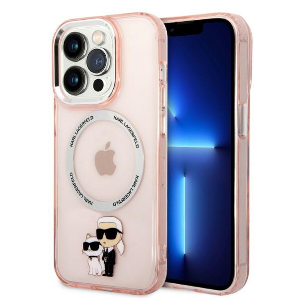 KARL LAGERFELD KLHMP14XHNKCIP IPHONE 14 PRO MAX 6.7 "MACIŅŠ ROZĀ/ROZĀ ICONIC KARL & CHUPETTE MAGSAFE