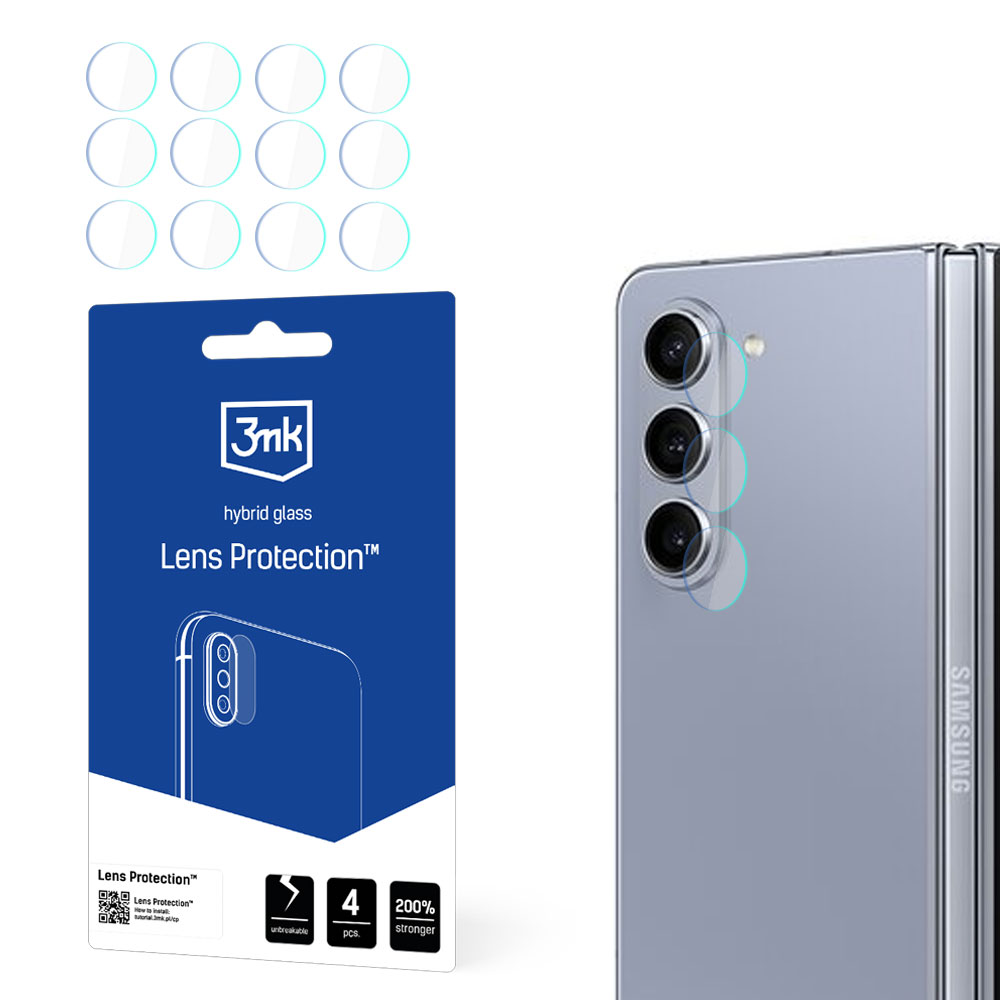 3mk Lens Protection™ hibrīdais kameras stikls Samsung Galaxy Z Fold 5 (priekšā)