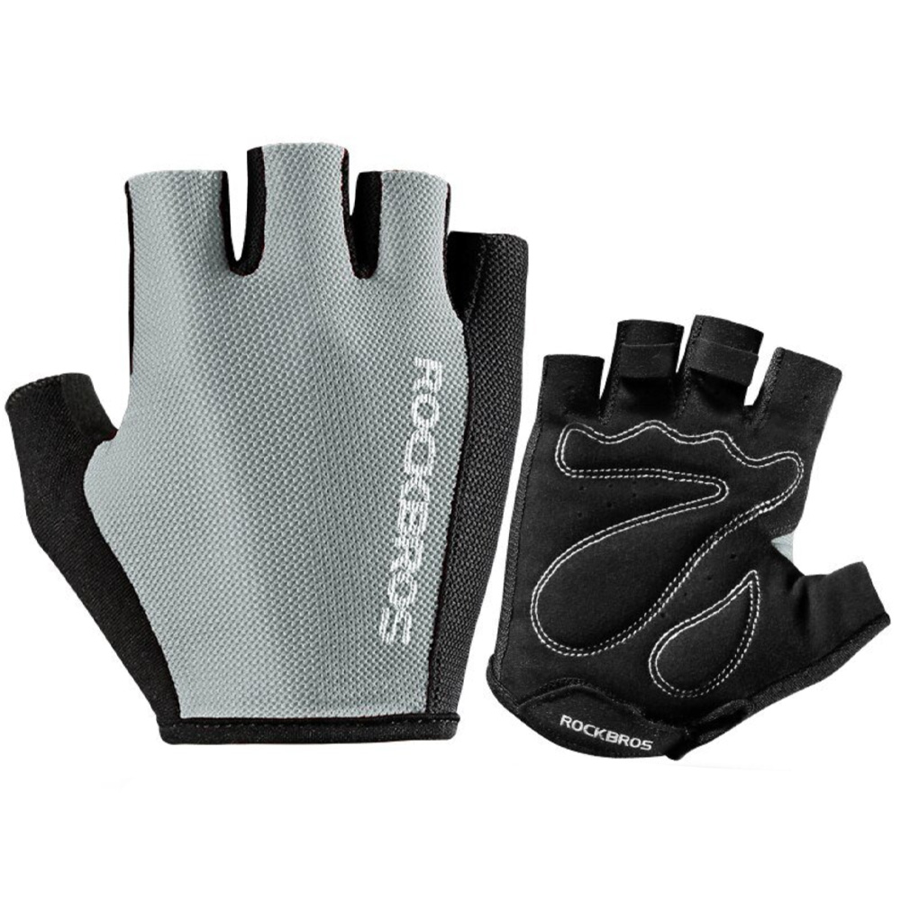 Rockbros S099GR riteņbraukšanas cimdi, XL izmērs, pelēki