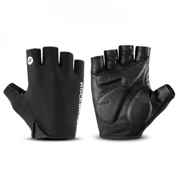 Rockbros S106BK riteņbraukšanas cimdi, L izmērs, melni