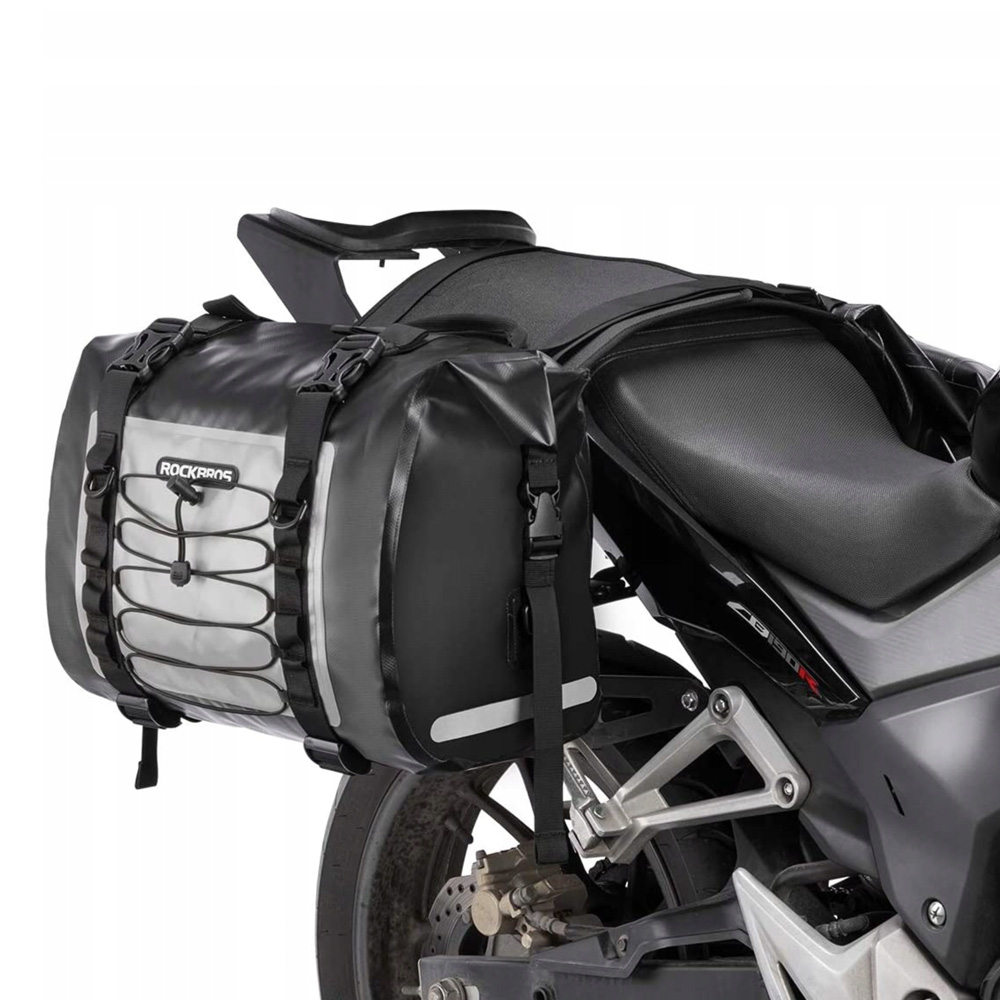 Rockbros AS-010BGR ūdensnecaurlaidīga motocikla soma, pelēka