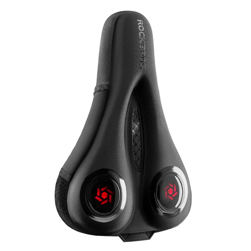 Rockbros LF044R velosipēda sēdekļa pārvalks ar lietus pārsegu, melns un sarkans
