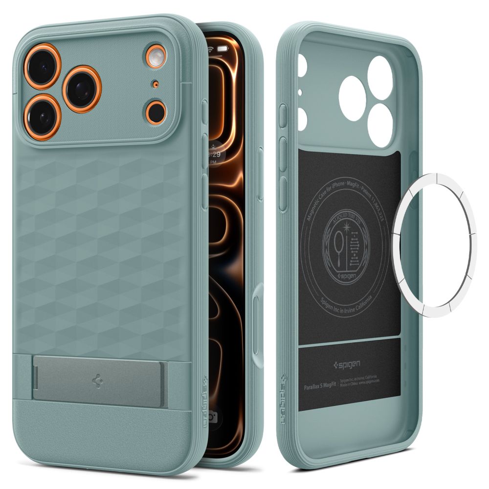 Spigen Parallax "S" Magnētiskais viedtālruņa apvalks iPhone 17 Pro - Zaļš