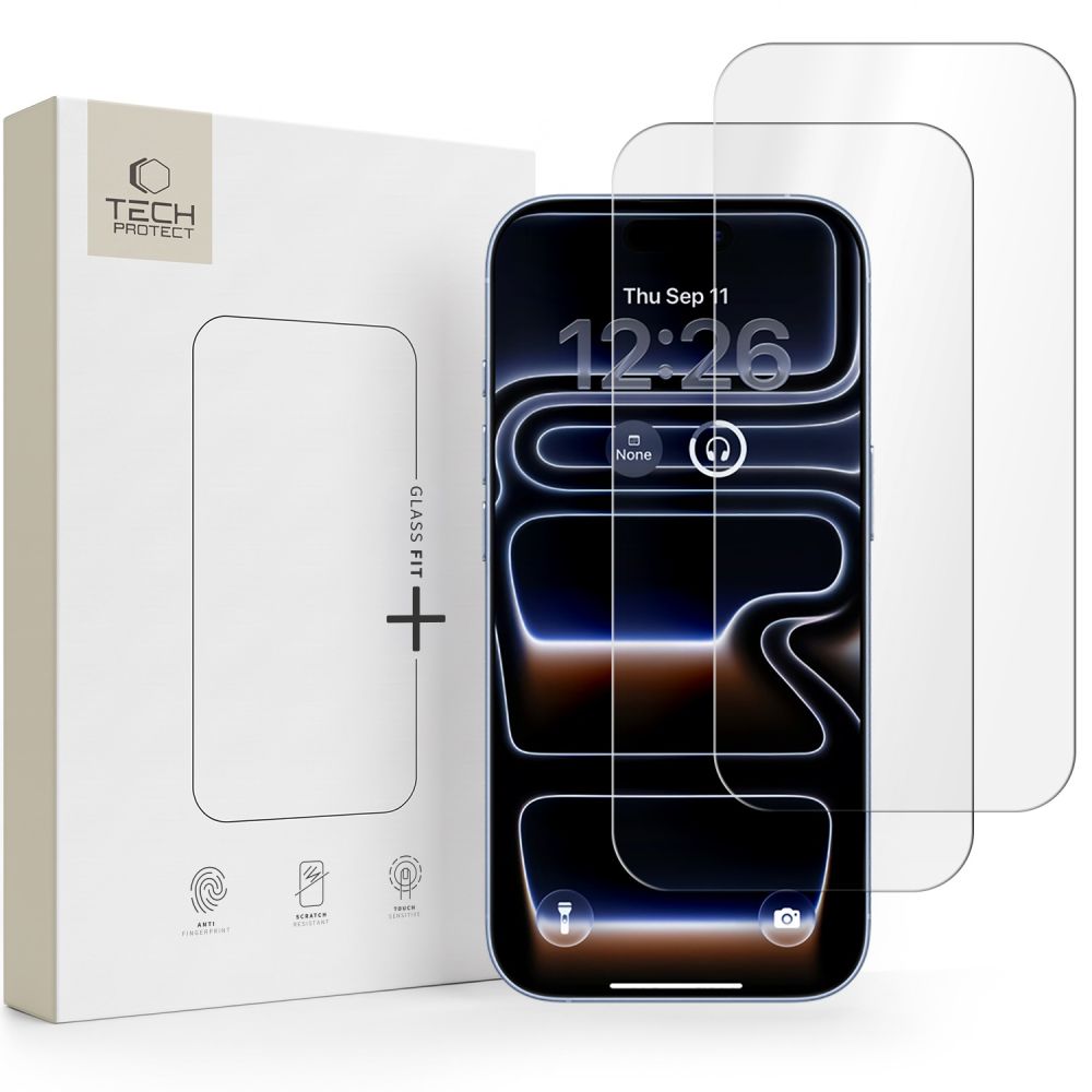 Tech-Protect Glass Fit+ 2 komplekts rūdīts stikls iPhone 16 Pro Max / 17 Pro Max - caurspīdīgs