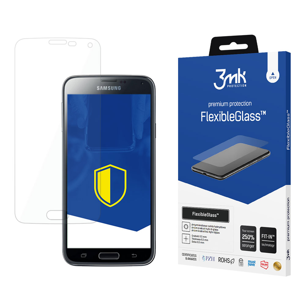 3mk FlexibleGlass – tālruņa ekrāna aizsargs modelim Samsung Galaxy S5 SM-G900F