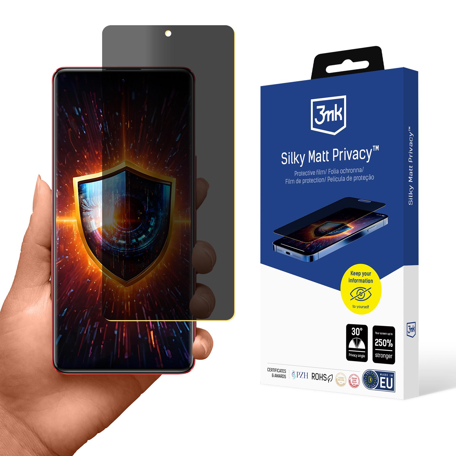 3mk Silky Matt Privacy – privātuma ekrāna aizsargs modelim Infinix Note 30 Vip