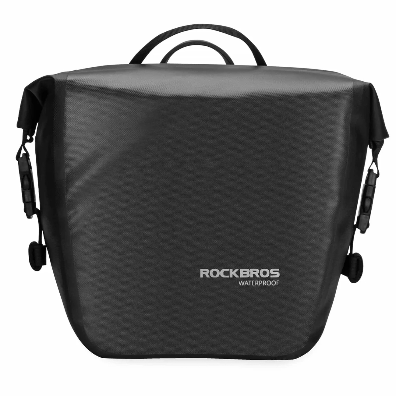 Rockbros AS-003-1BK 10-14l ūdensnecaurlaidīga velosipēda soma ar plecu siksnu, stiprināma priekšā vai aizmugurē, melna