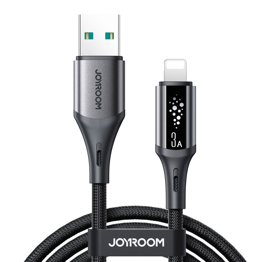 Joyroom S-A60 StarTalk 3A USB-A – Lightning kabelis, 1.2m, melns