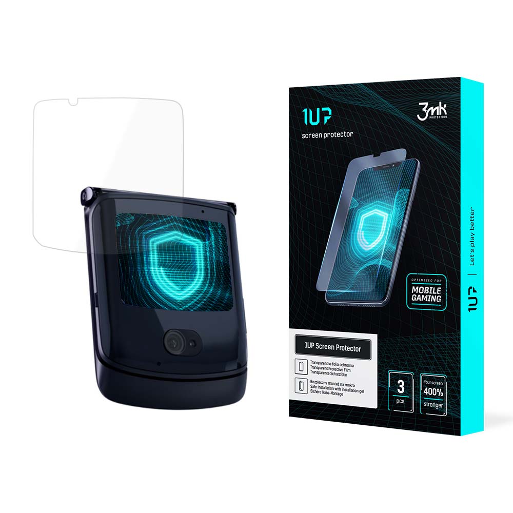 3mk 1UP – tālruņa ekrāna aizsargs modelim Motorola RAZR 5G (Front)