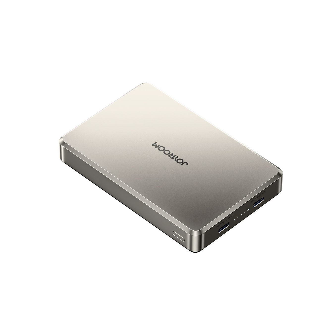 Joyroom JR-PBM08 Pro 22,5 W 10000 mAh ārējais akumulators ar bezvadu uzlādi un 2 x USB-C – titāna krāsā
