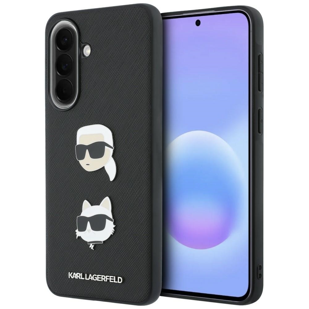 Karl Lagerfeld maciņš ar Karl&Choupette Heads Pins&Logo Samsung Galaxy A57 5G, melns