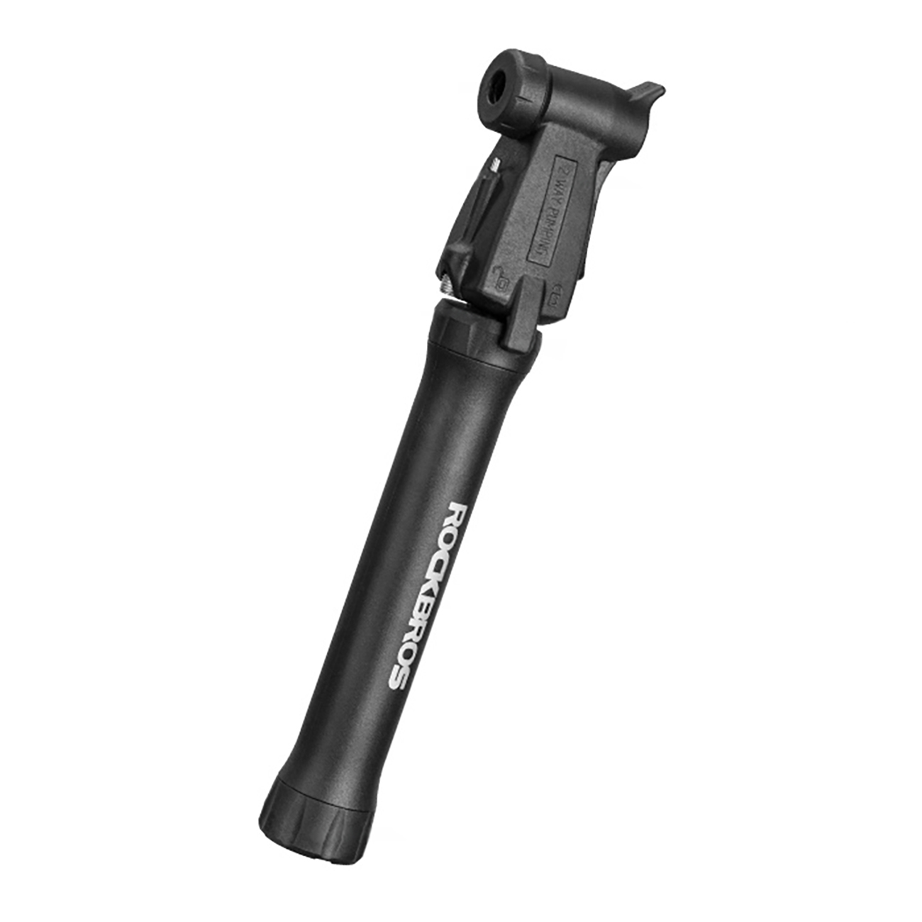 ROCKBROS TM-1701P 80 PSI mini velosipēda pumpis Presta un Schrader ventiļiem – krāsa: melna