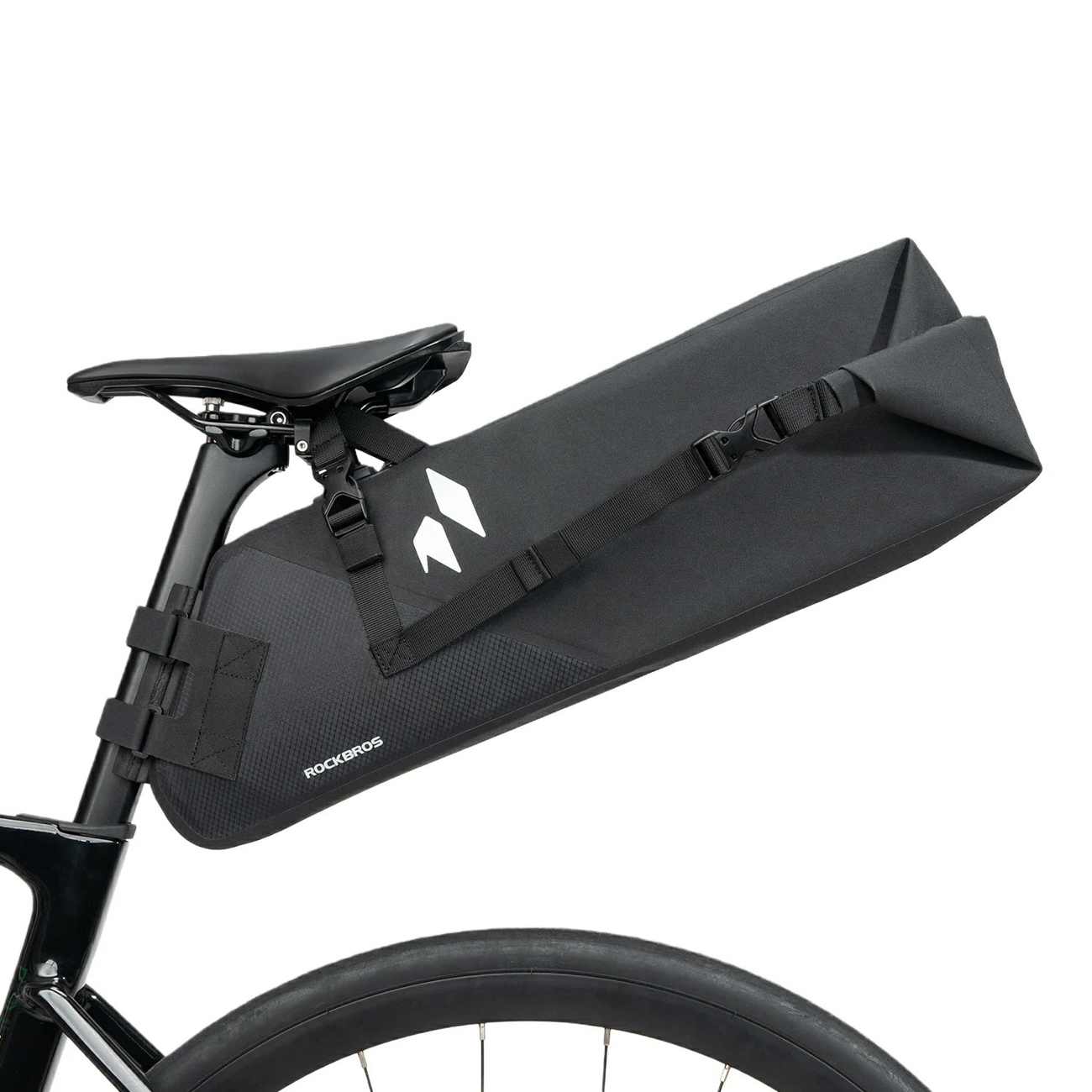 Rockbros AS-157 RideMate ūdensizturīga velosipēda sēdekļa soma – krāsa: melna