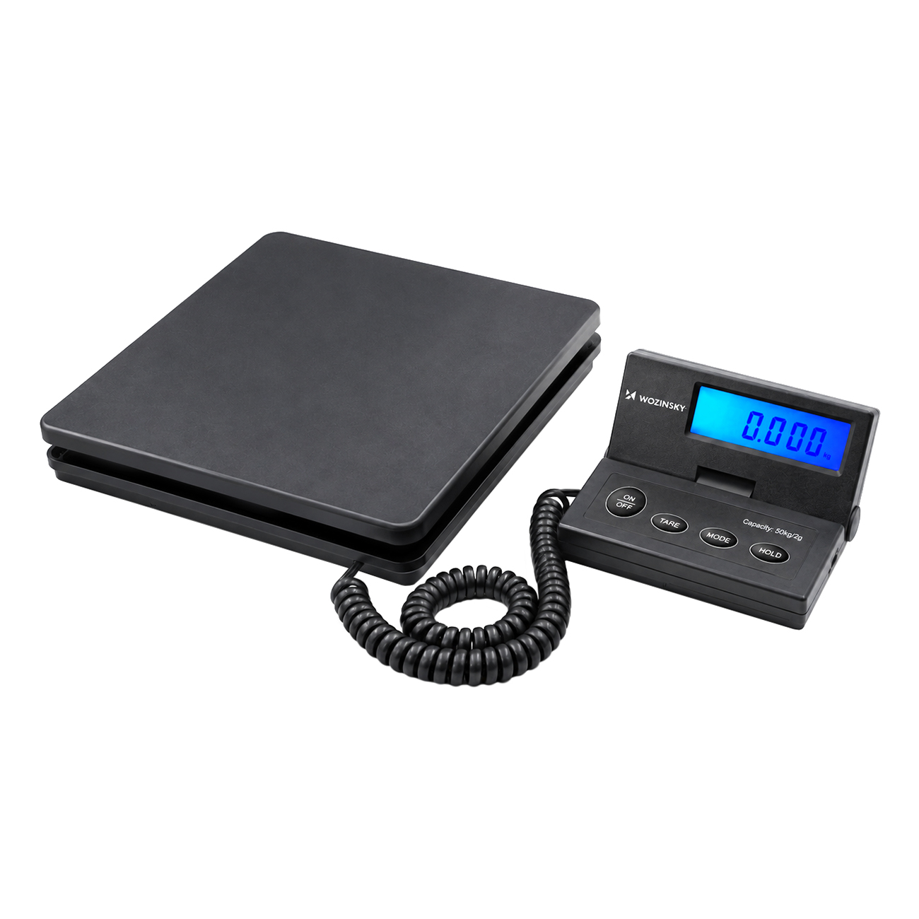 Wozinsky WPP-50 sūtījumu svari 50 kg / 2 g – melni
