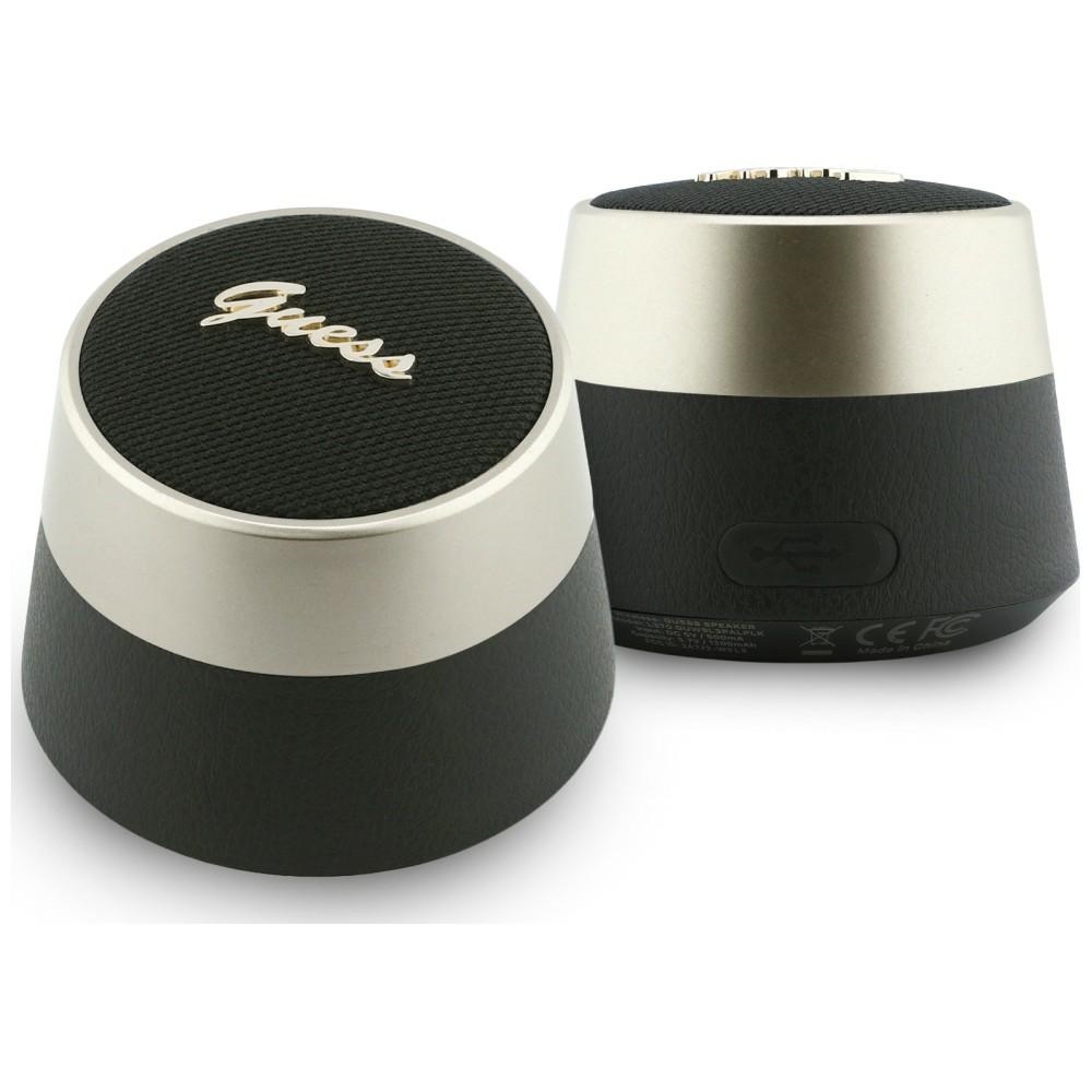 Guess 5 W Script Metal Logo Bluetooth skaļrunis, melns