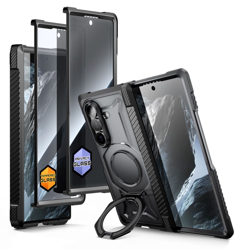 Supcase UB Grip Mag MagSafe maciņu komplekts, 2 gab., Samsung Galaxy Z Fold 8, melns
