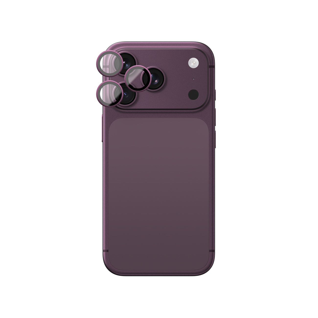 AmazingThing Titan Vision Lens safīra stikla kameras objektīvu aizsargs modelim iPhone 18 Pro / 18 Pro Max – krāsa: violeta