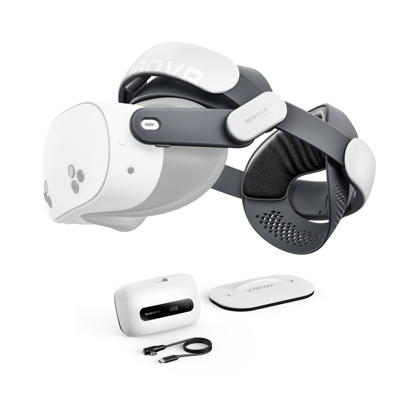 BoboVR M3 Pro+ galvas siksna ar akumulatoru Quest 3 un 3S