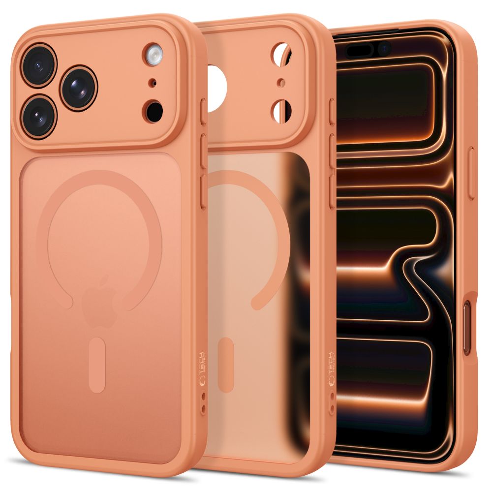 Tech-Protect BasicMag MagSafe maciņš, paredzēts iPhone 17 Pro / 18 Pro, matēti oranžs