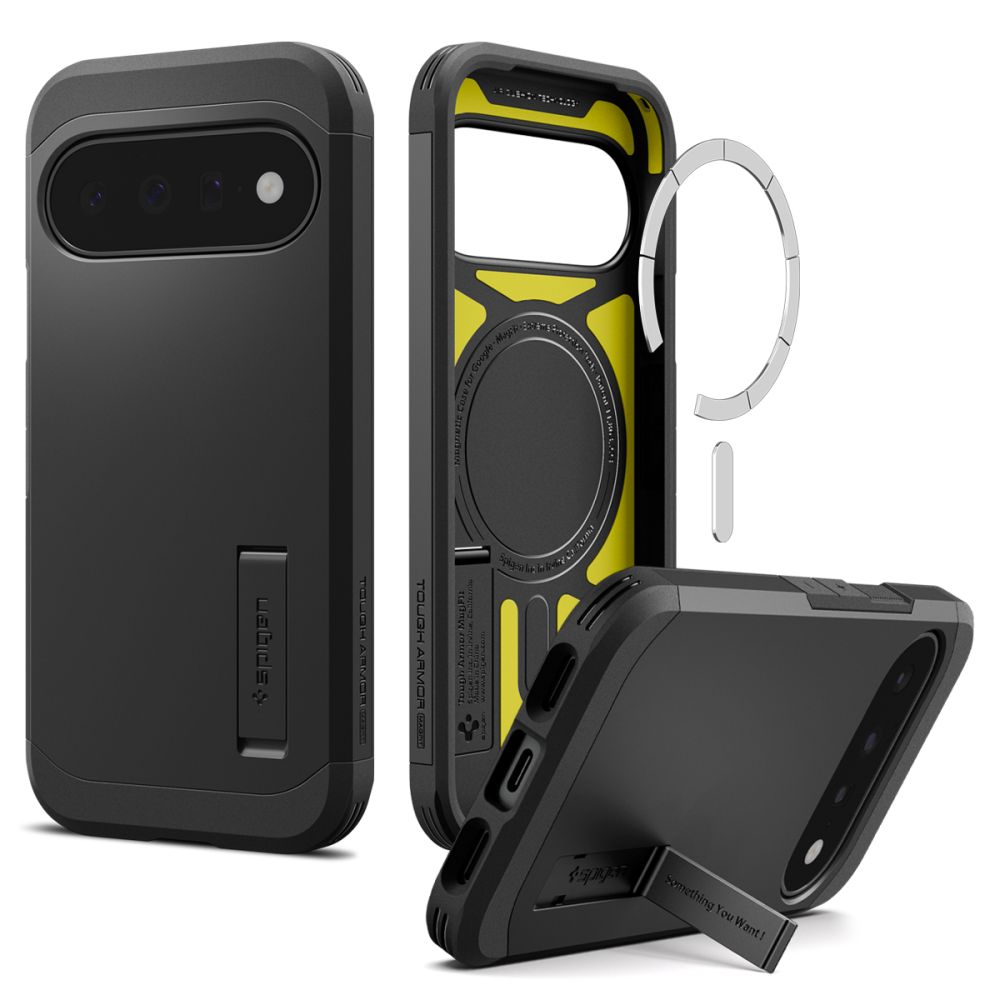 Spigen Tough Armor Mag MagSafe maciņš, paredzēts Google Pixel 11, melns