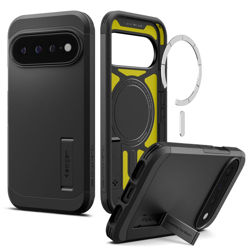 Spigen Tough Armor Mag MagSafe maciņš, paredzēts Google Pixel 11 Pro XL, melns