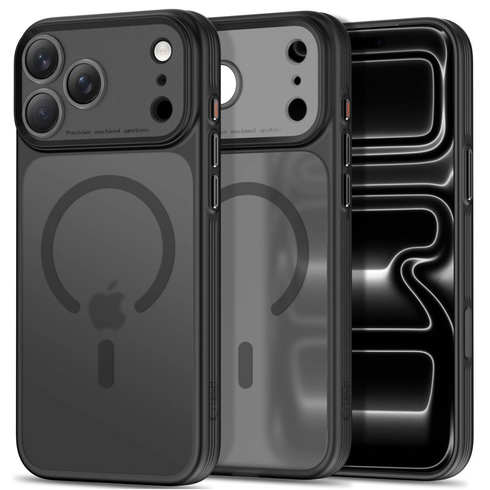 Tech-Protect MagPrime MagSafe CC maciņš, paredzēts iPhone 18 Pro / iPhone 17 Pro, matēti melns