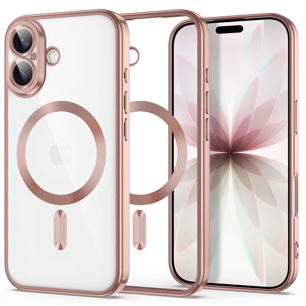 Tech-Protect MagFlex maciņš, paredzēts iPhone 17, caurspīdīgs rozā