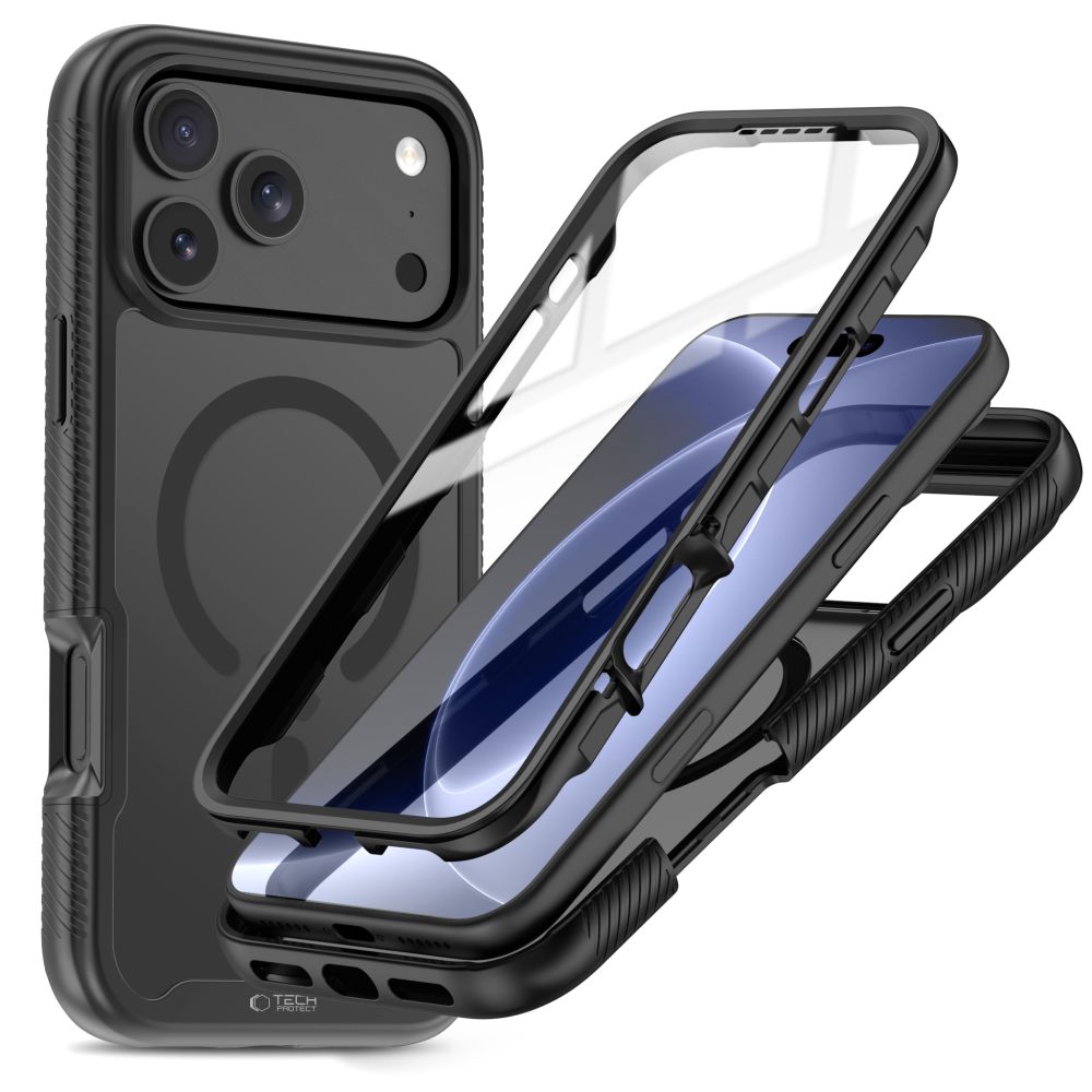 Tech-Protect Defense MagSafe maciņš modelim iPhone 17 Pro Max / 18 Pro Max – matēts melns