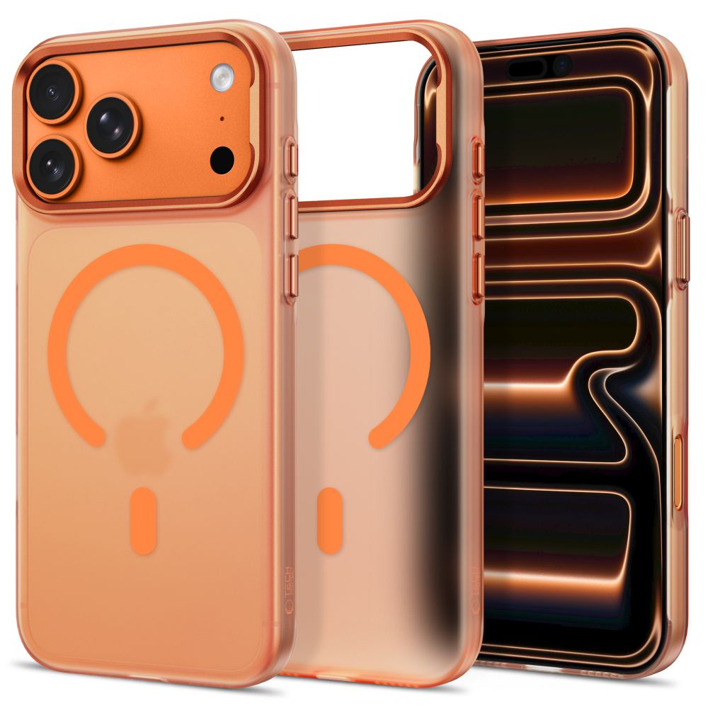 Tech-Protect MagZero MagSafe maciņš modelim iPhone 17 Pro / 18 Pro – matēts oranžs