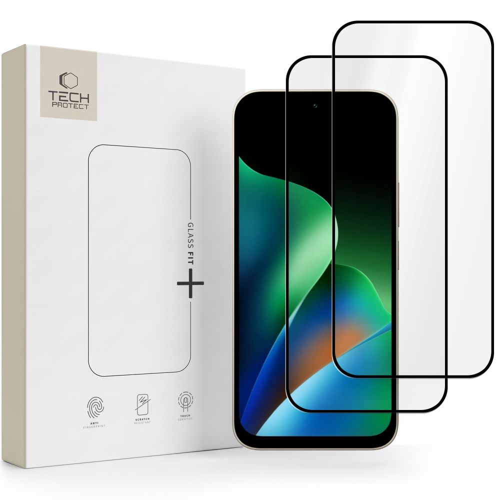 Tech-Protect Glass Fit+ 2 rūdītu aizsargstiklu komplekts modelim Xiaomi Redmi 17 4G / 5G – melns