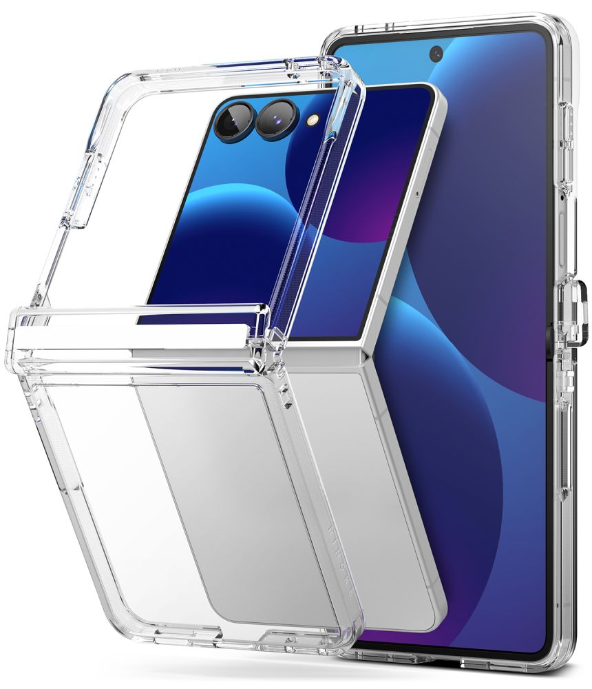 Ringke Fusion Flap maciņš modelim Samsung Galaxy Z Flip 8 – caurspīdīgs