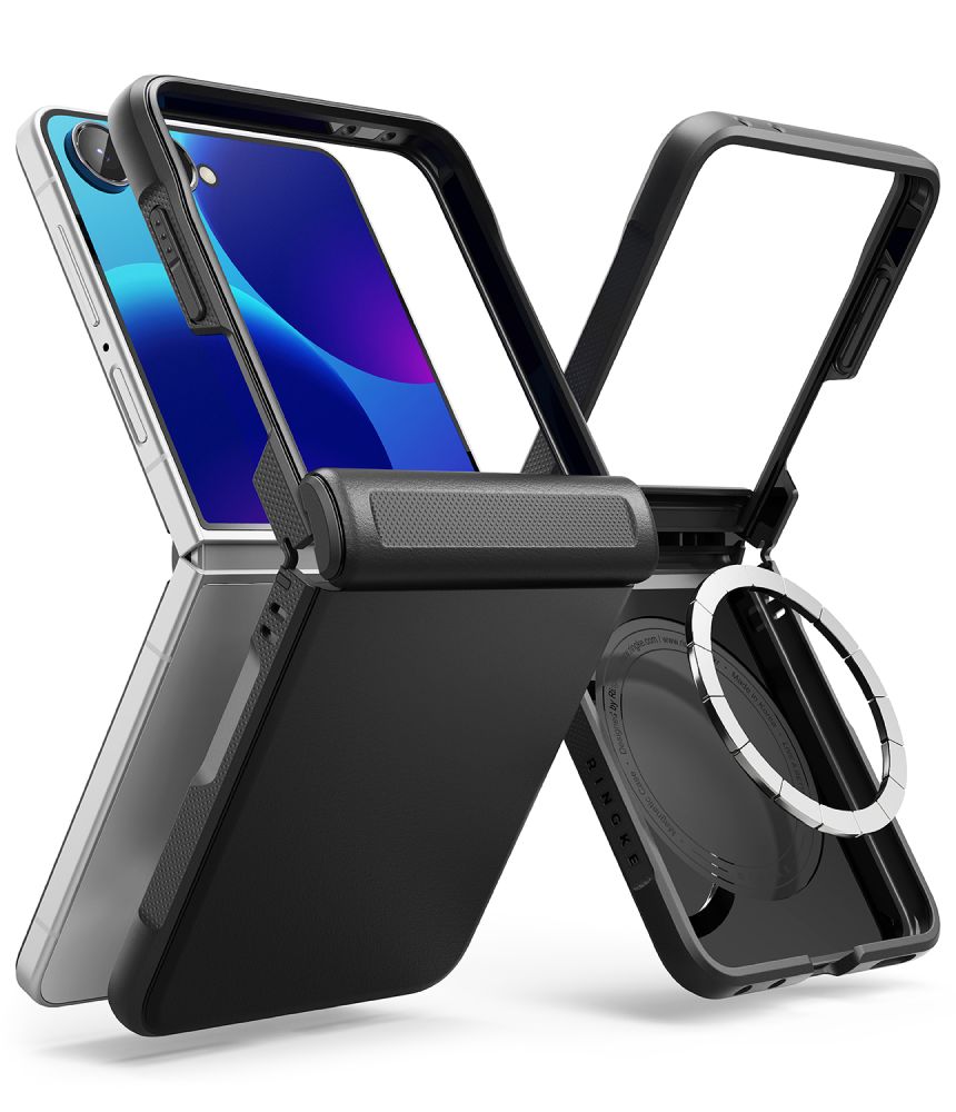 Ringke Onyx Flap MagSafe maciņš modelim Samsung Galaxy Z Flip 8 – melns