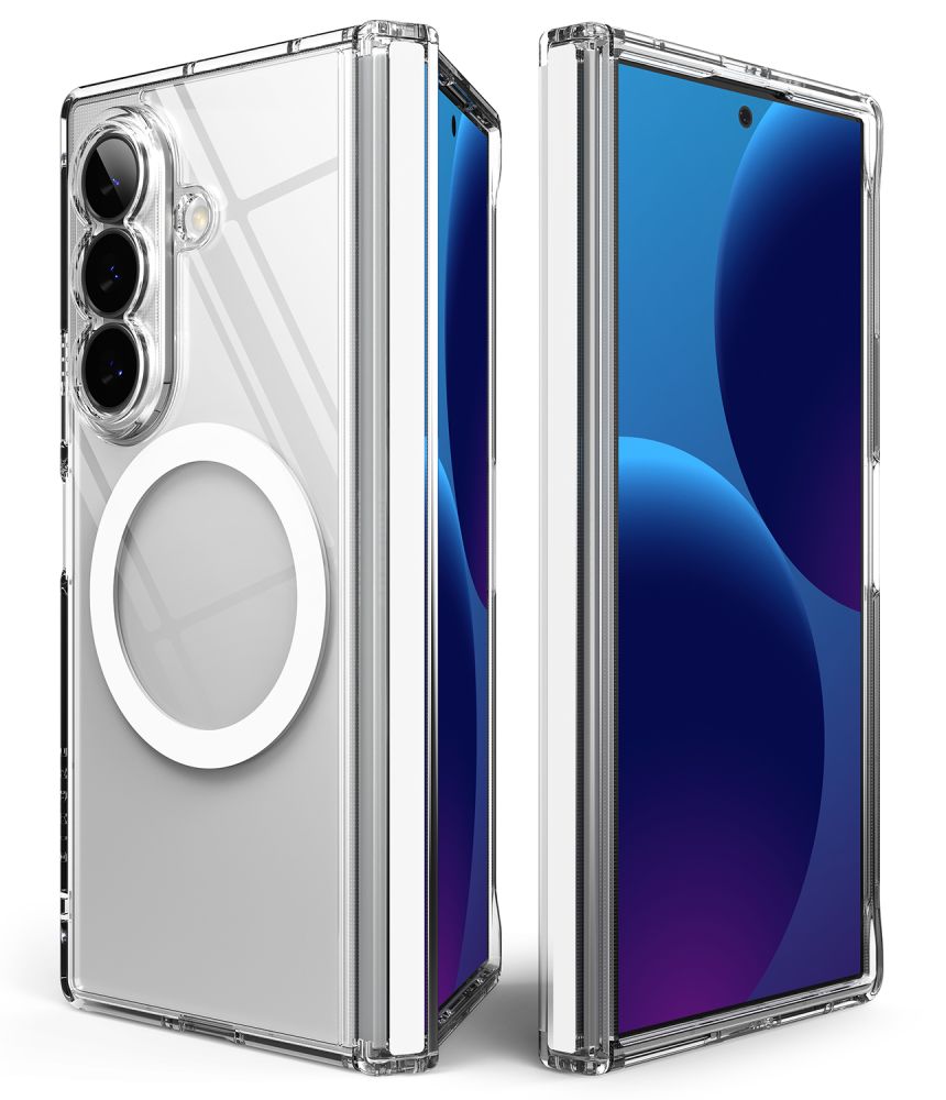 Ringke Fusion Flap Magnetic MagSafe maciņš modelim Samsung Galaxy Z Fold 8 Ultra – caurspīdīgs