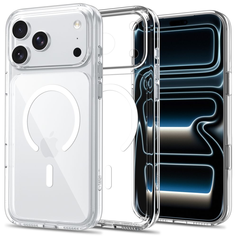 Tech-Protect Flexair Hybrid CC MagSafe maciņš modelim iPhone 17 Pro Max / 18 Pro Max – caurspīdīgs