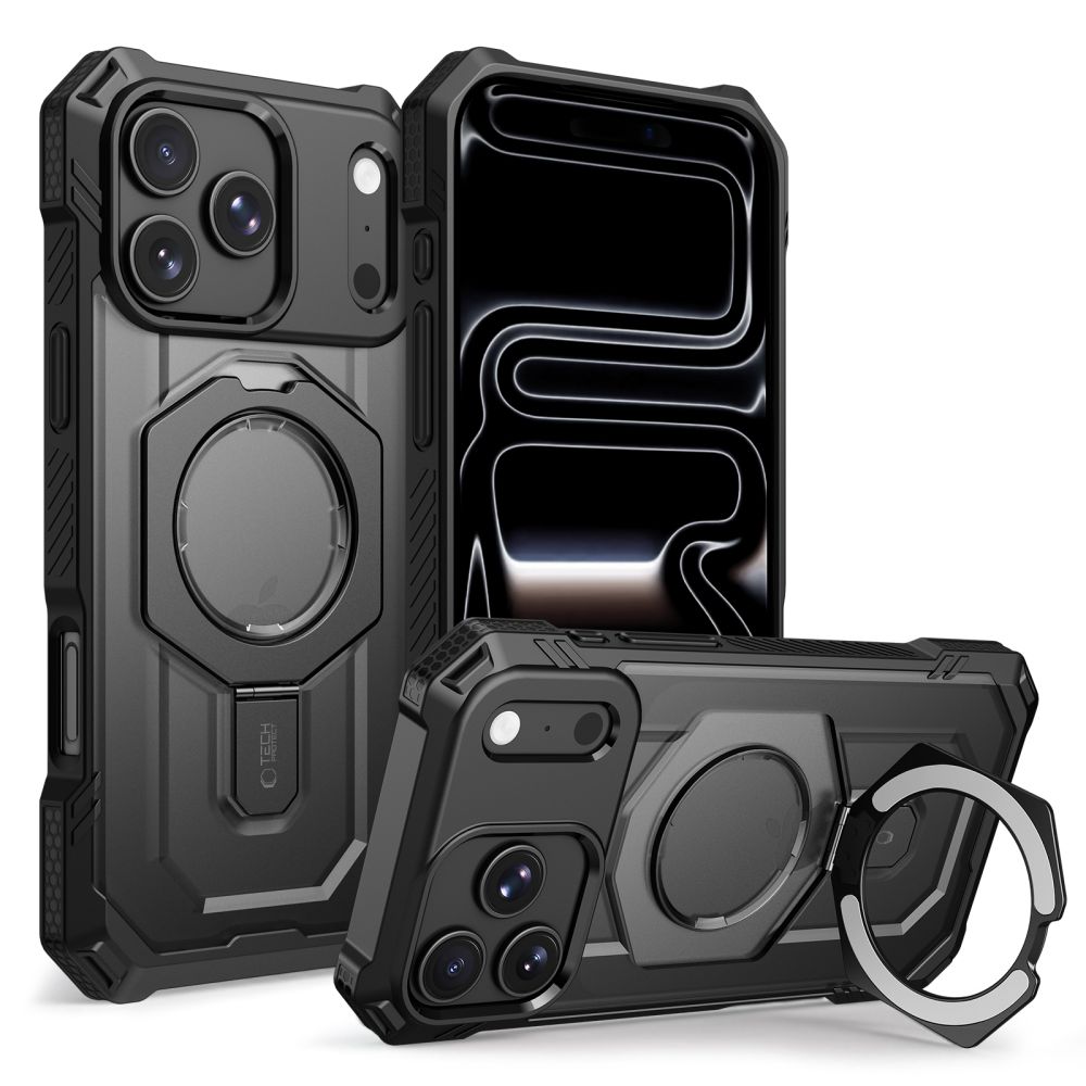 Tech-Protect MagForce MagSafe maciņš modelim iPhone 17 Pro / 18 Pro – matēts melns