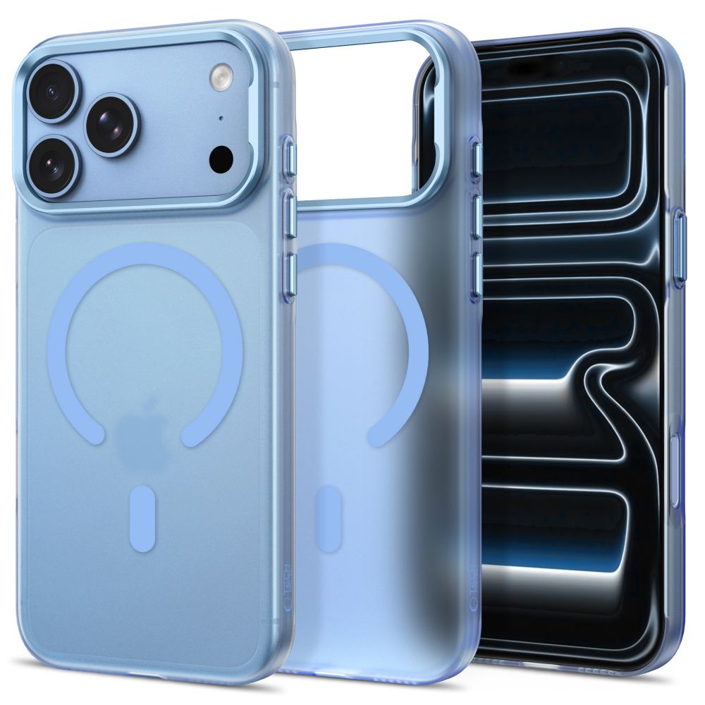 Tech-Protect MagZero MagSafe maciņš iPhone 17 Pro Max / 18 Pro Max, matēti gaiši zils