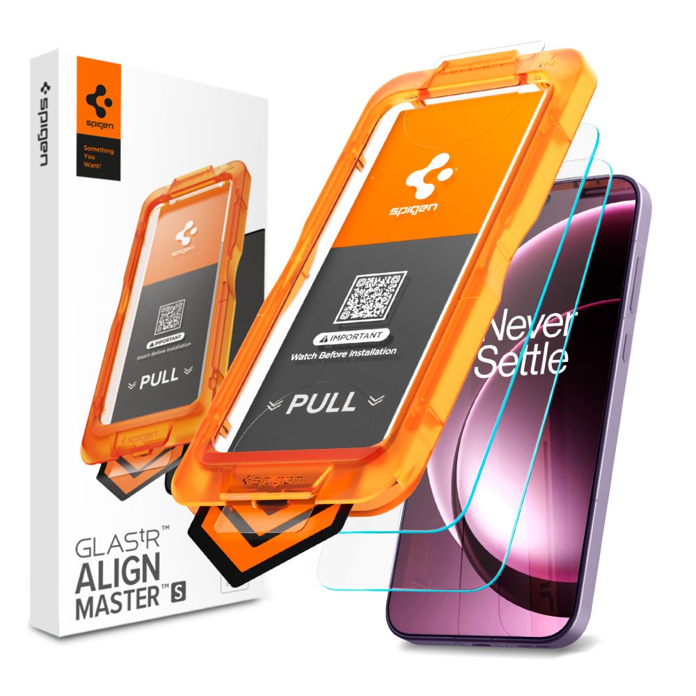 Spigen Glas.tR AlignMaster Slim rūdītais stikls, 2 gab., OnePlus 15