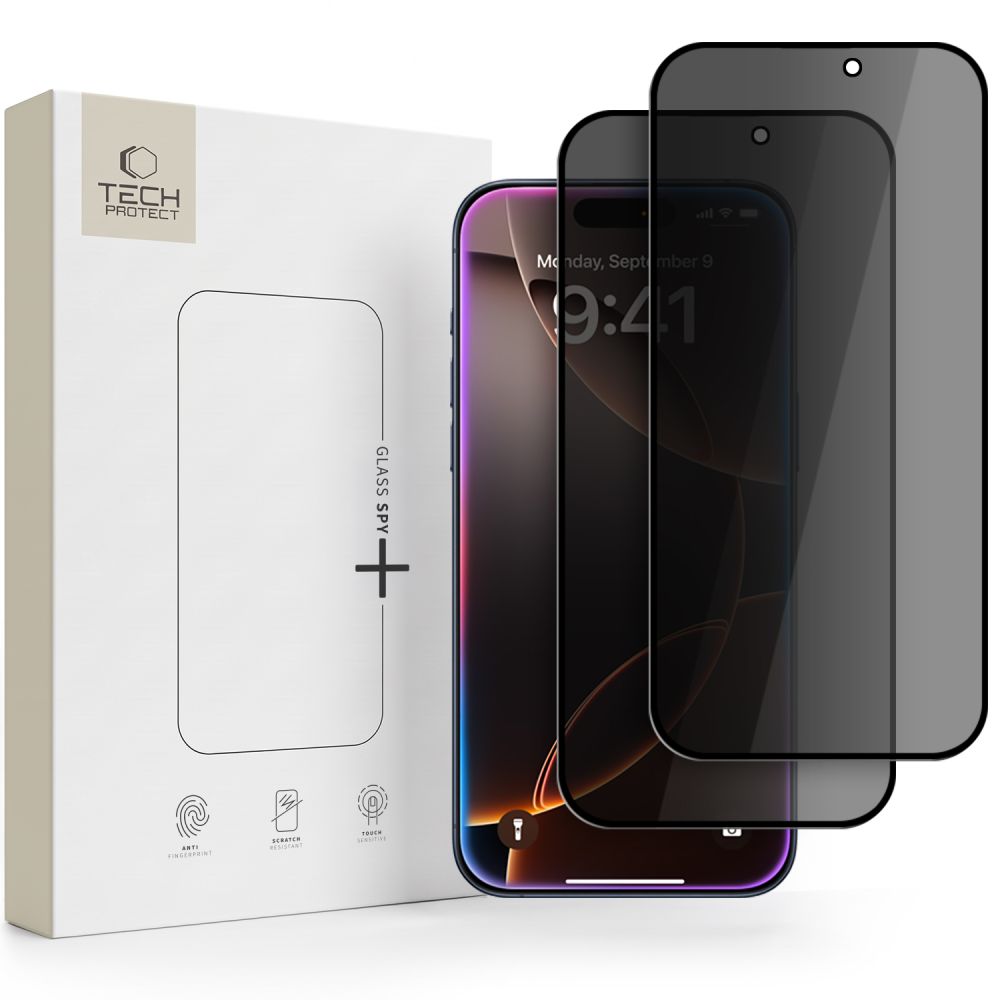 Tech-Protect Glass SPY+ privātuma rūdītais stikls, 2 gab., iPhone 18 Pro Max