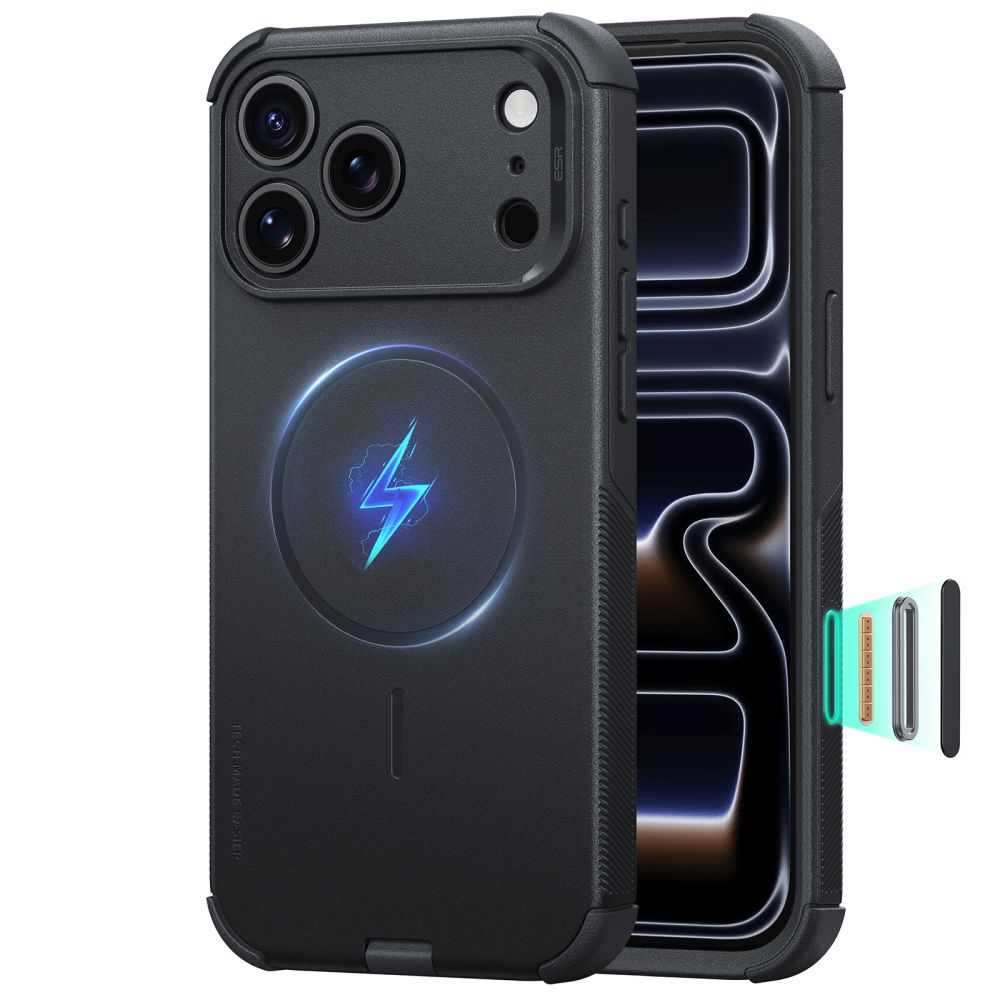 ESR Cyber Tough MagSafe maciņš, paredzēts iPhone 18 Pro Max / 17 Pro Max, melns