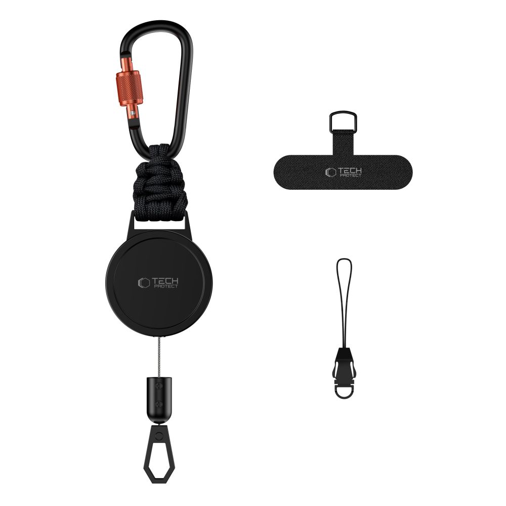 Tech-Protect ATH04 UrbanLoop Lanyard - Black and Orange