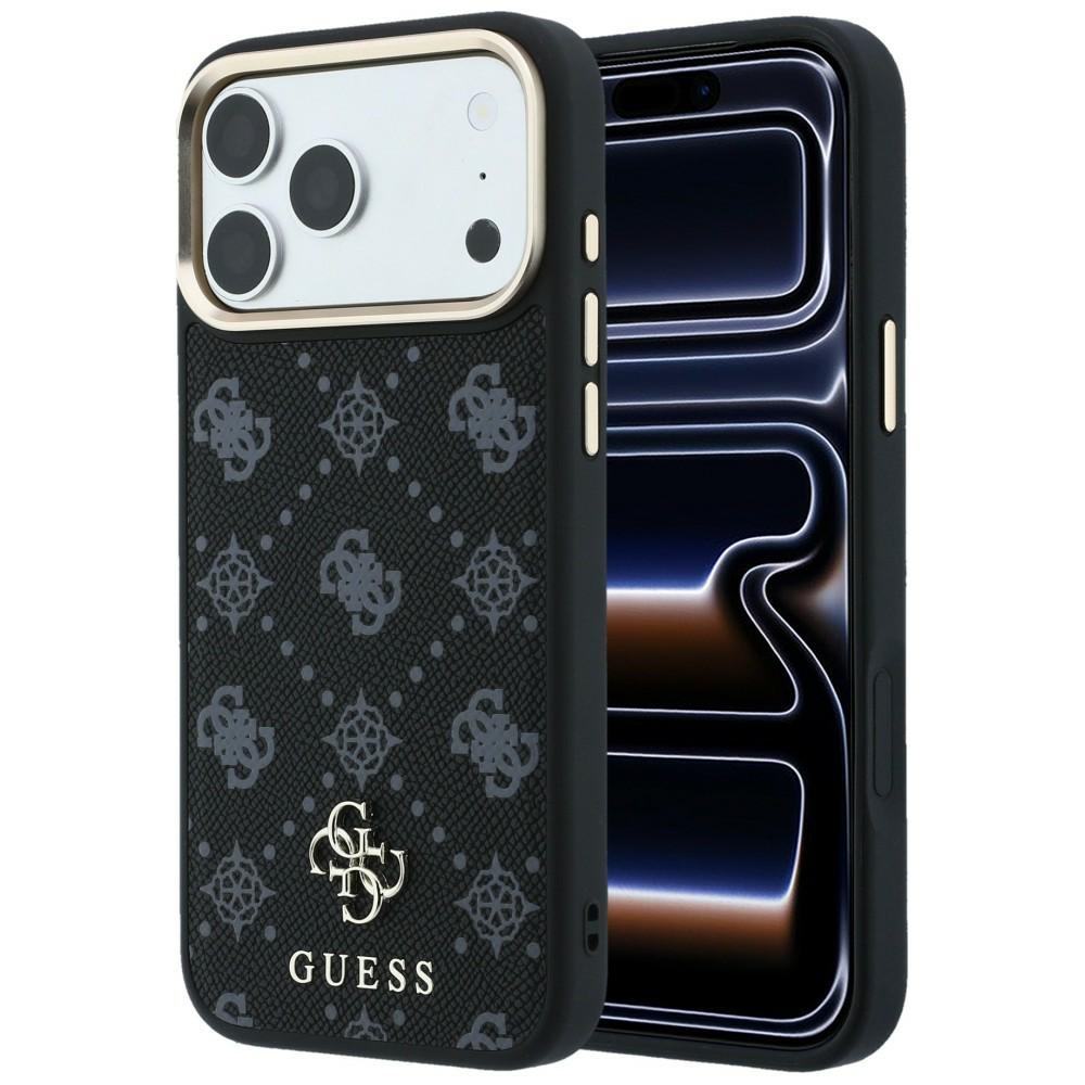 Guess Peony 4G Small Logo MagSafe maciņš iPhone 17 Pro Max / 18 Pro Max, melns