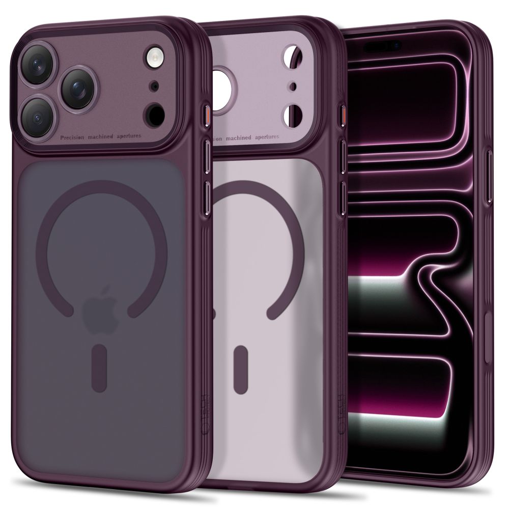 Tech-Protect MagPrime MagSafe CC maciņš, paredzēts iPhone 18 Pro Max / 17 Pro Max, bordo